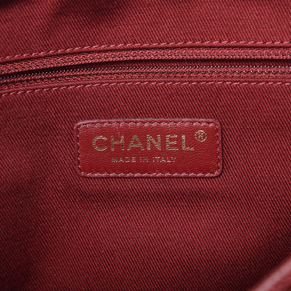 Chanel Crumpled Grained Calfskin Quilted Large Shiva Flap Bordeaux 6 of 9