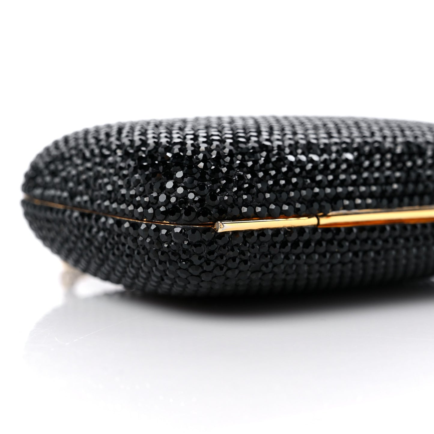 Swarovski Crystal Minaudiere Clutch Black