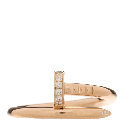 Cartier 18K Pink Gold Diamond Juste Un Clou Ring 55 7.25 1 of 4