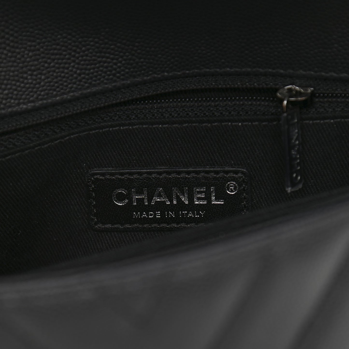 Caviar Chevron Quilted Mini Coco Handle Flap Dark Grey