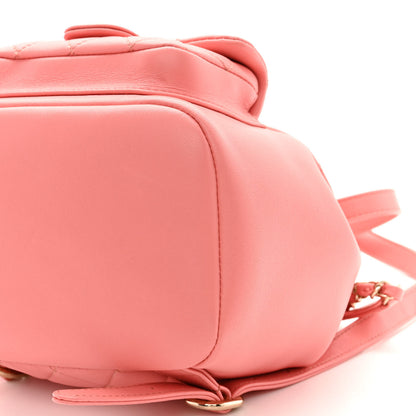 Chanel Lambskin Quilted Small Duma Drawstring Backpack Pink 10 of 10
