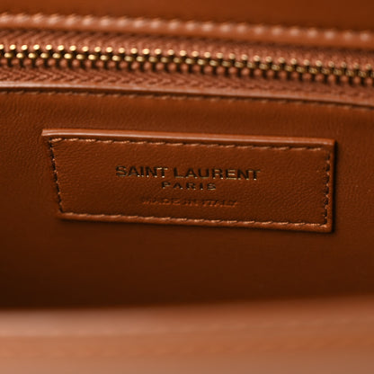 Saint Laurent Smooth Calfskin Carre Satchel Brown 6 of 10