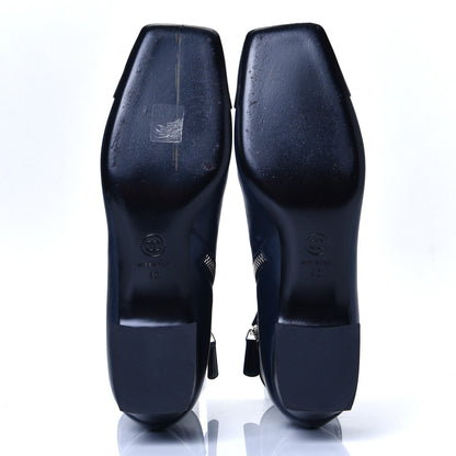 Chanel Calfskin Cap Toe Short Boots 40 Navy Black 4 of 4