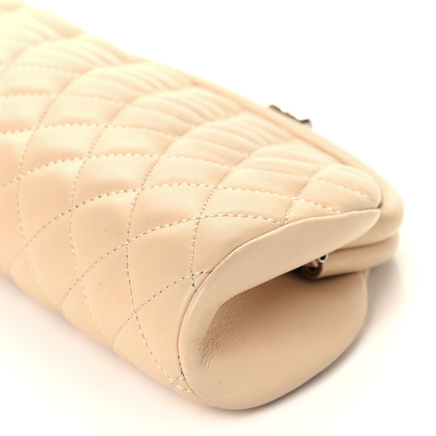 Chanel Lambskin Quilted Timeless Clutch Beige Clair 9 of 9