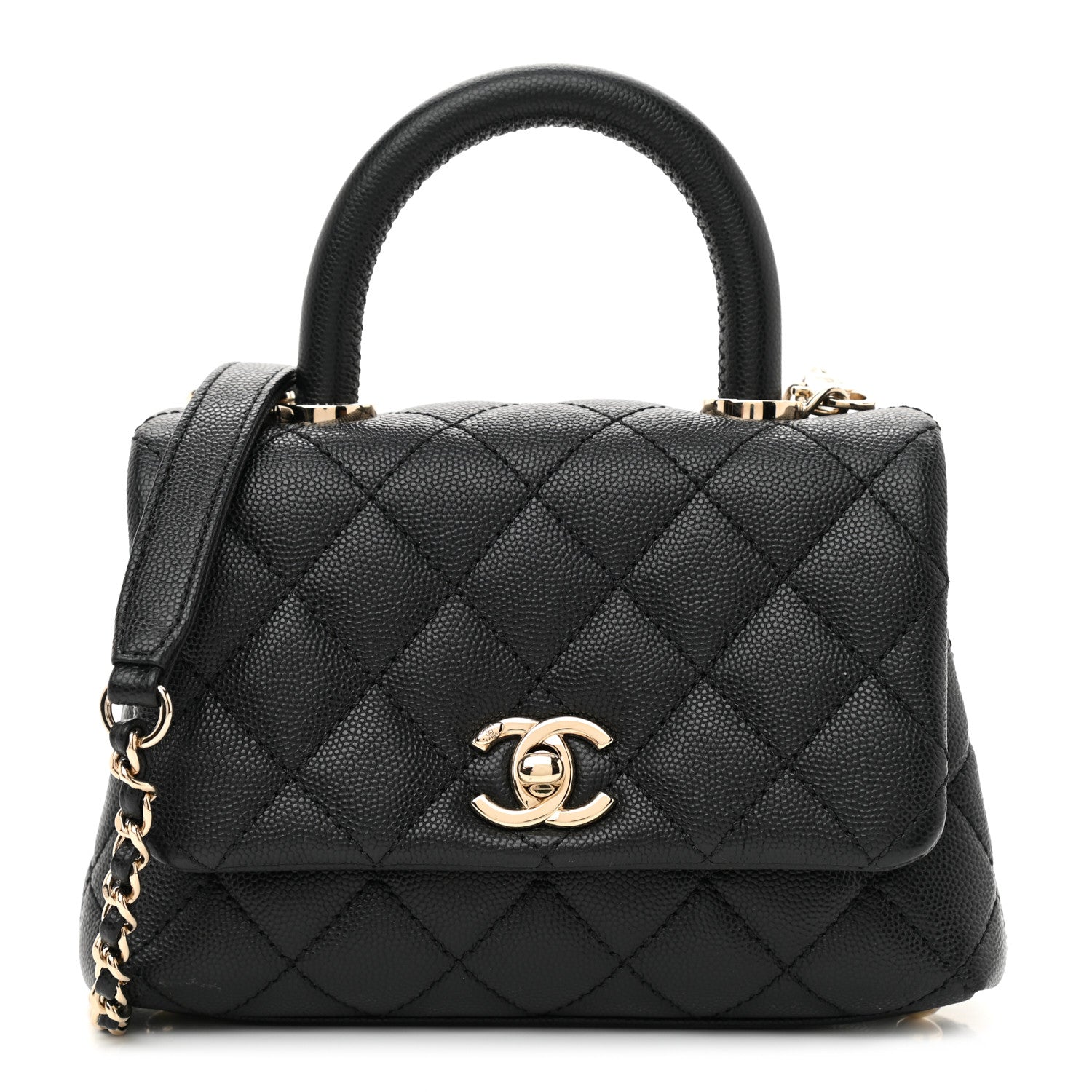 Chanel Caviar Quilted Extra Mini Coco Handle Flap Black 1 of 10