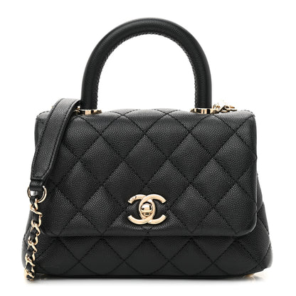 Chanel Caviar Quilted Extra Mini Coco Handle Flap Black 1 of 10