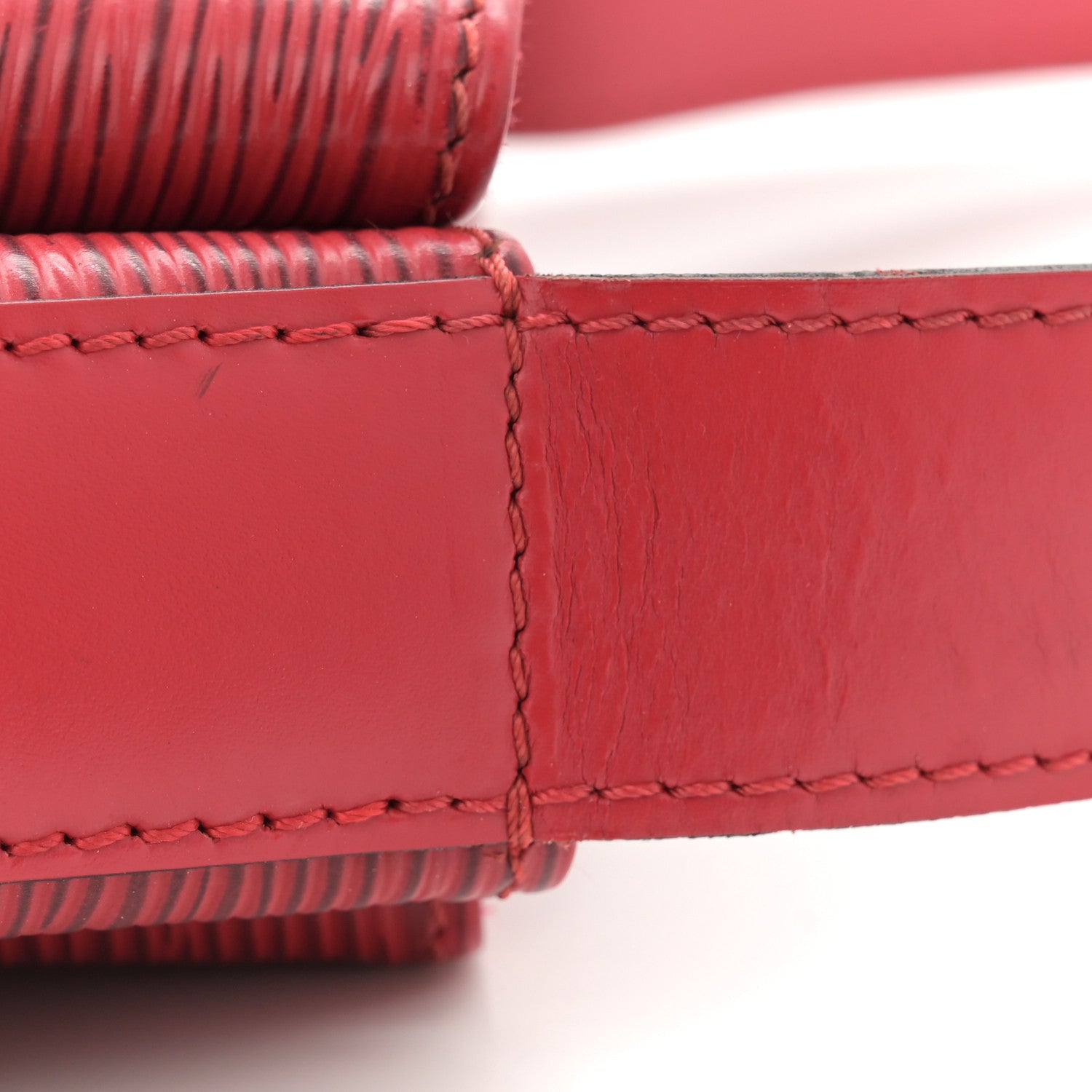 Louis Vuitton Epi Sac D'Epaule GM Castillan Red 13 of 14