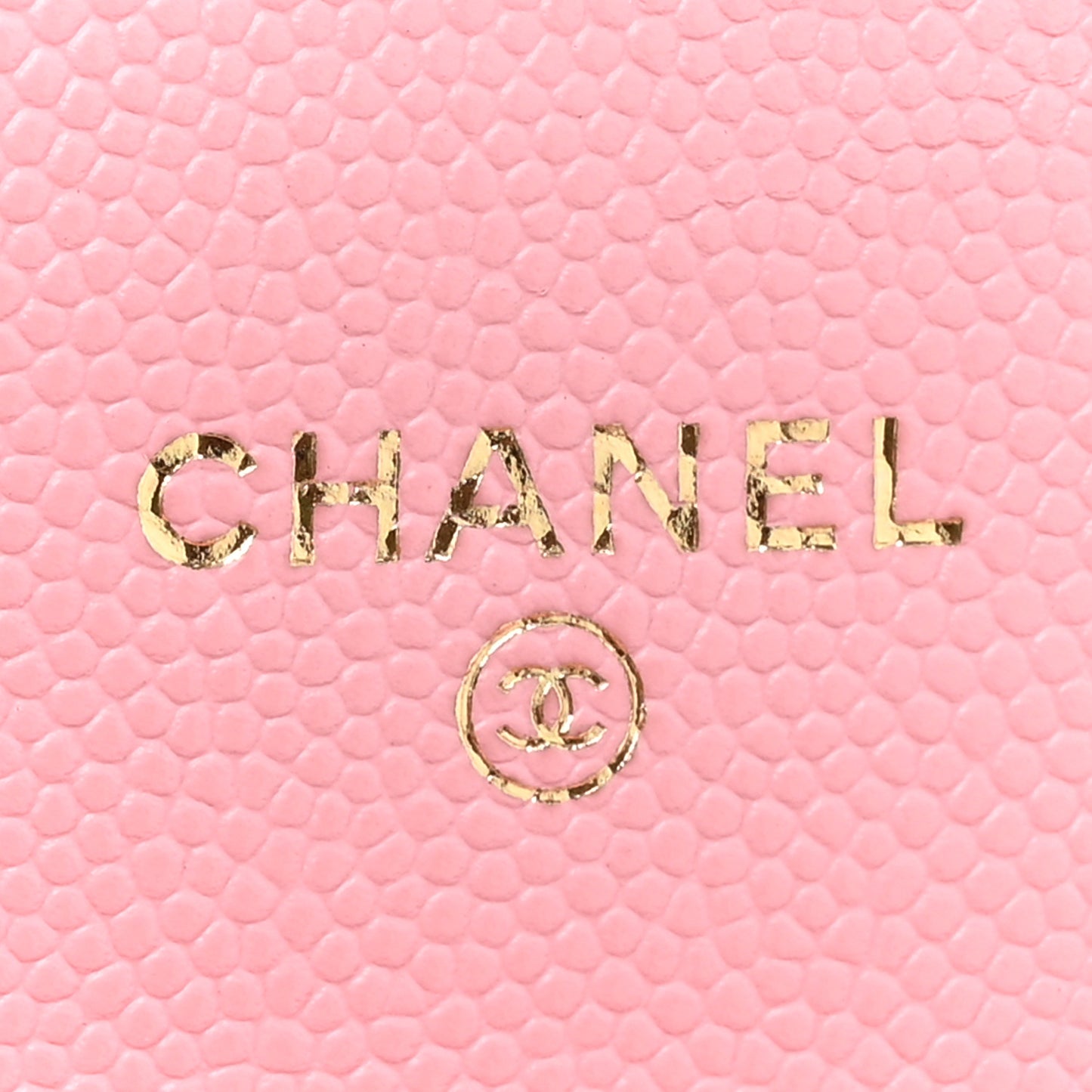 Caviar Quilted Mini Clutch With Chain Pink