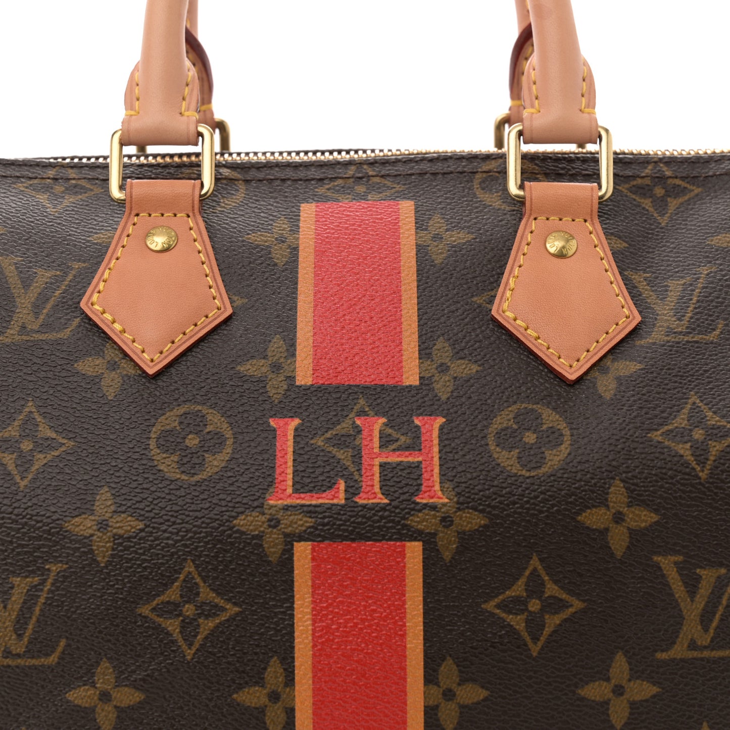 Monogram My LV Heritage Speedy 25 Red Yellow