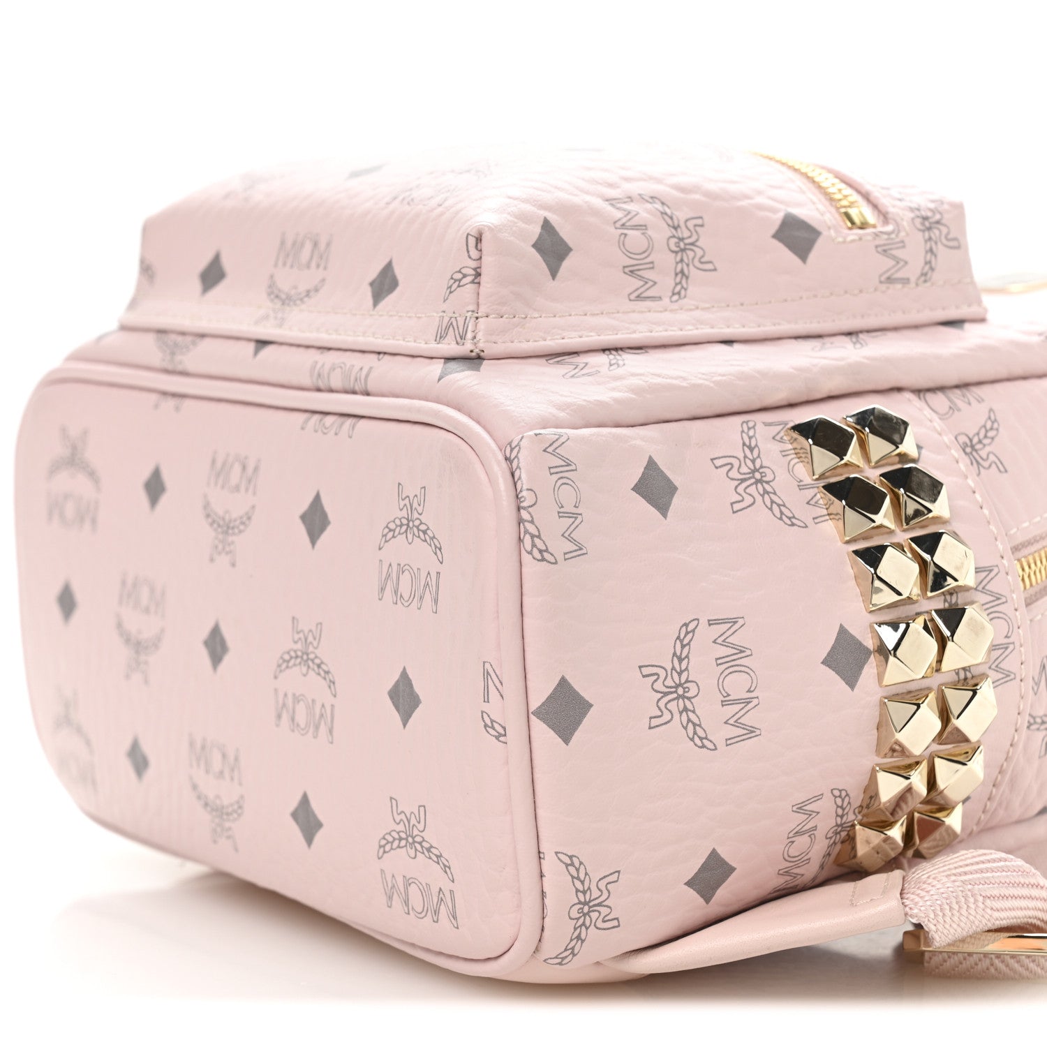 MCM Visetos Outline Stud Mini Stark Backpack Soft Pink 11 of 11