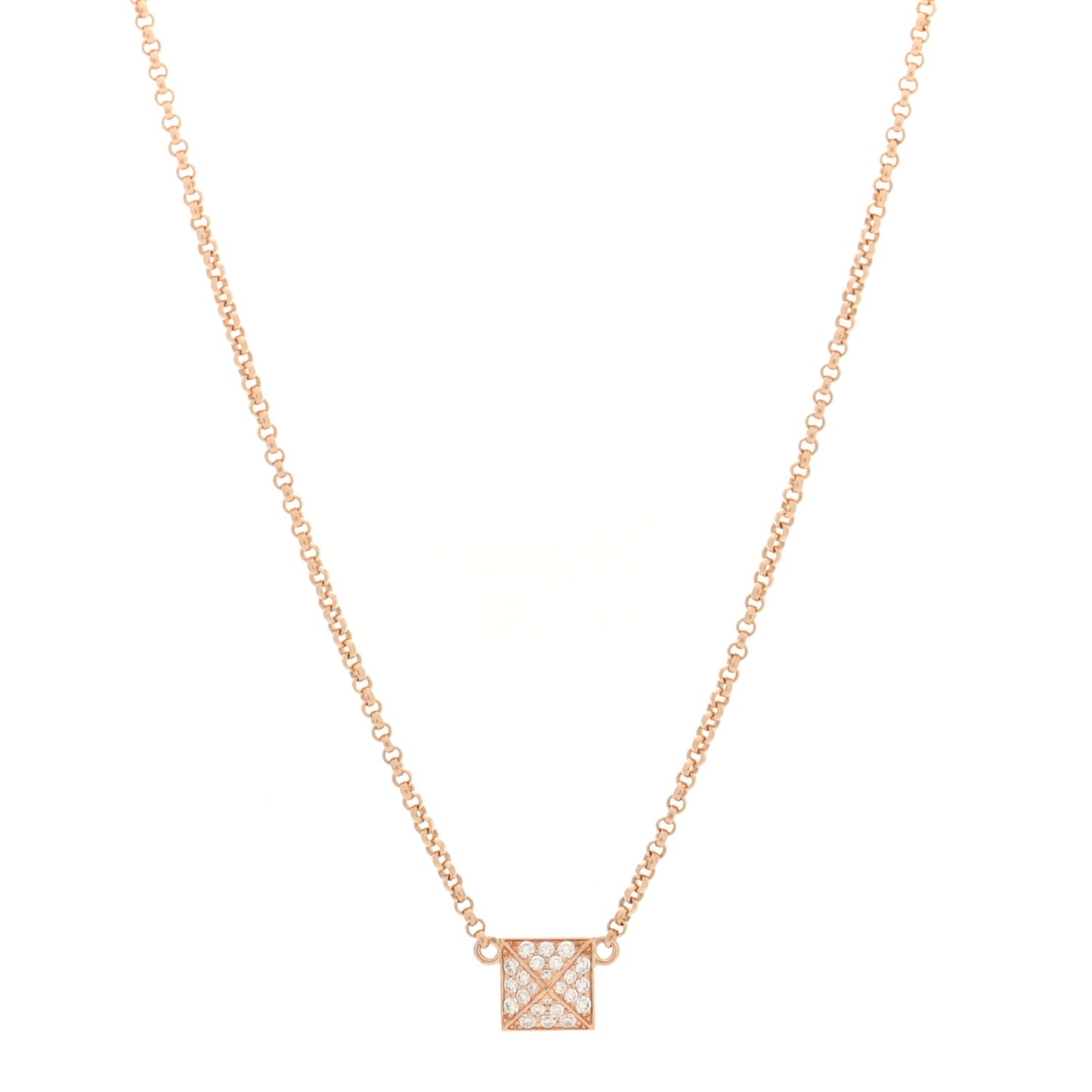 18K Rose Gold Diamond Clou d'H Pendant Necklace