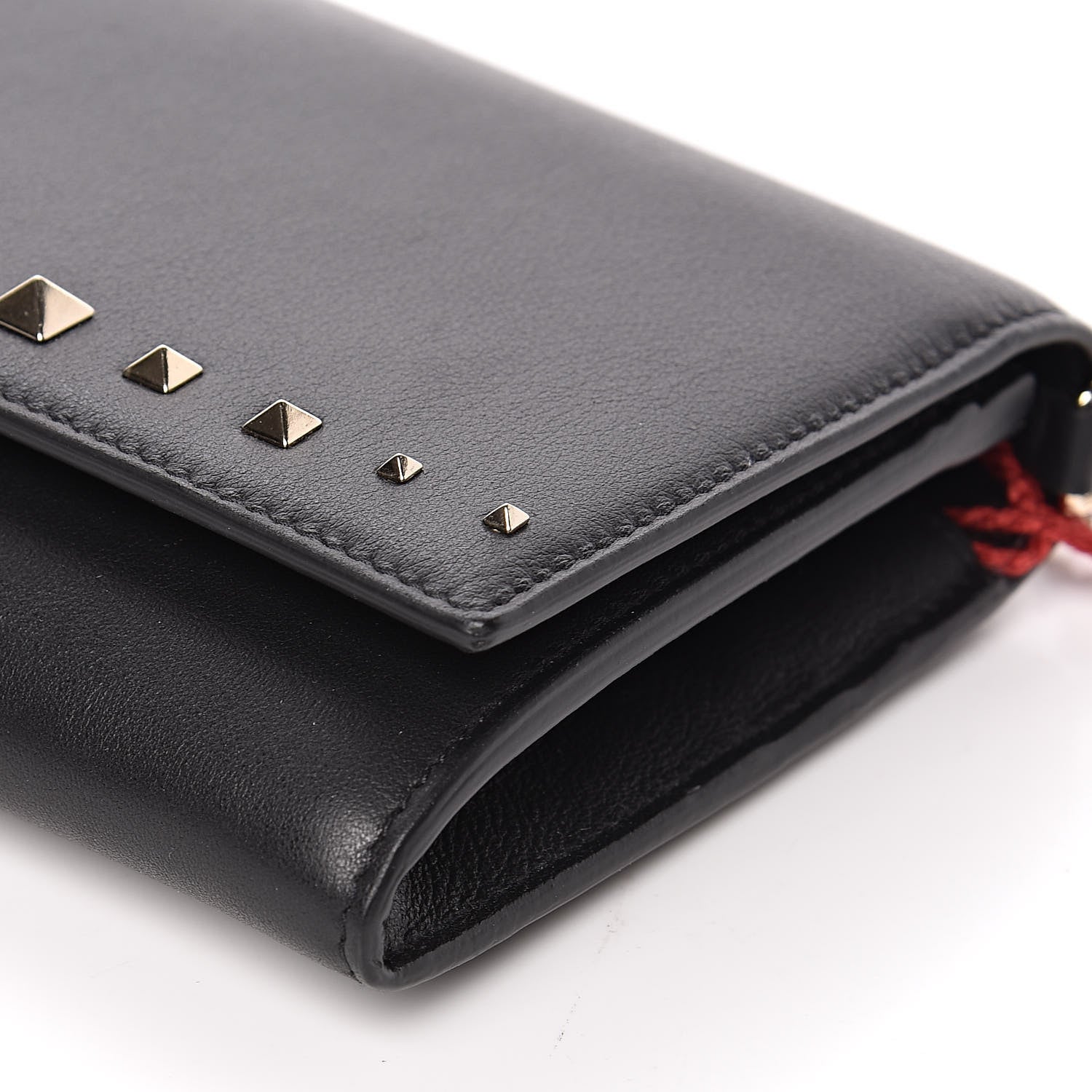 Valentino Garavani Vitello Rockstud Crossbody Wallet on Chain Black 10 of 11