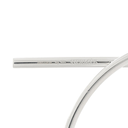 Hermes Sterling Silver MM Loop Earrings 4 of 6