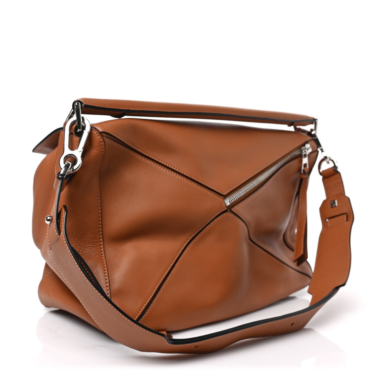 Calfskin Large Puzzle Bag Tan