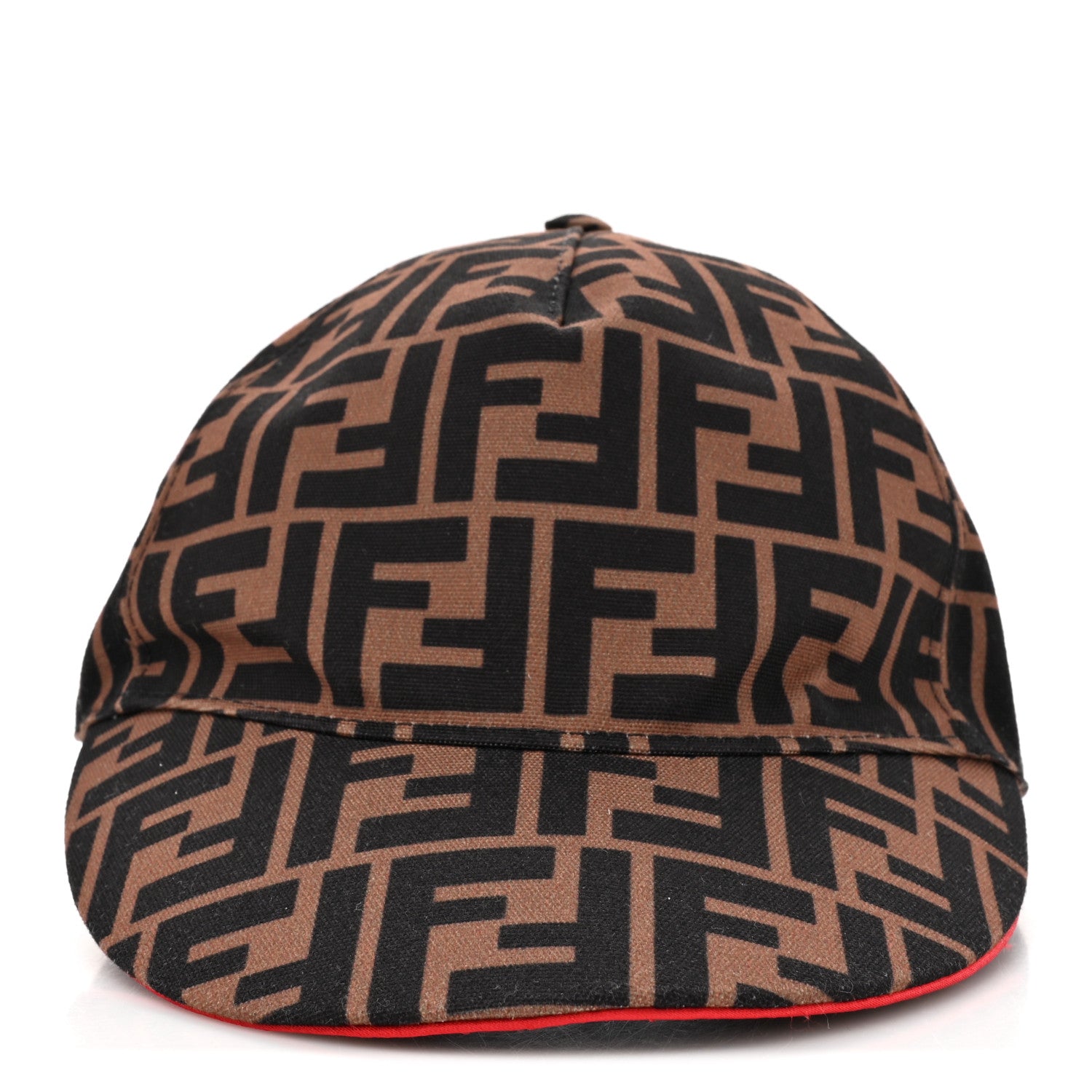 Fendi Canvas FF Reloaded Baseball Hat Tobacco Red 1559969