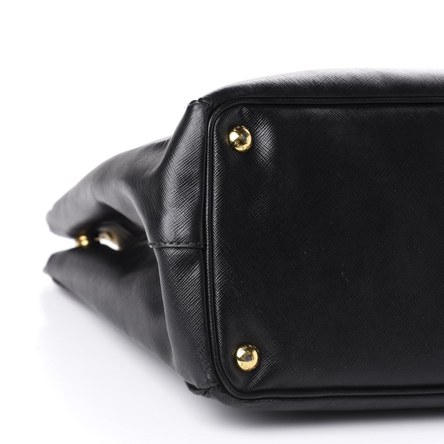 Saffiano Large Galleria Double Zip Tote Black