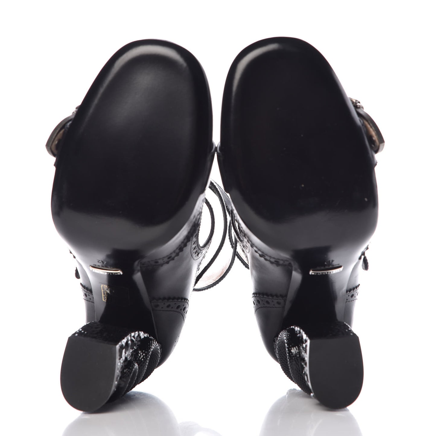 Calfskin Queercore Mid Calf Loafer Pumps 42 Black