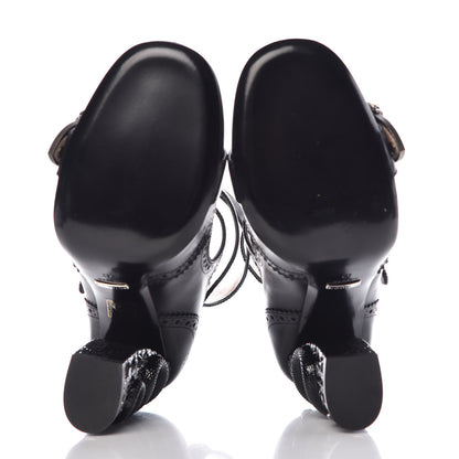 Gucci Calfskin Queercore Mid Calf Loafer Pumps 42 Black 5 of 8