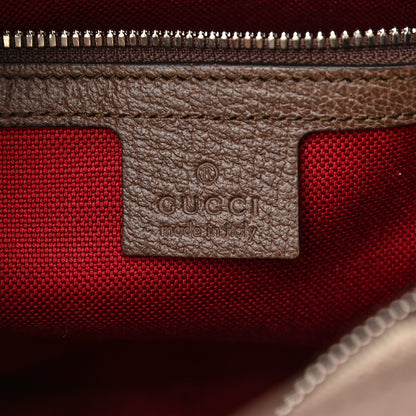 Gucci GG Supreme Monogram Textured Calfskin Square Messenger Bag Beige Ebony New Acero 6 of 10