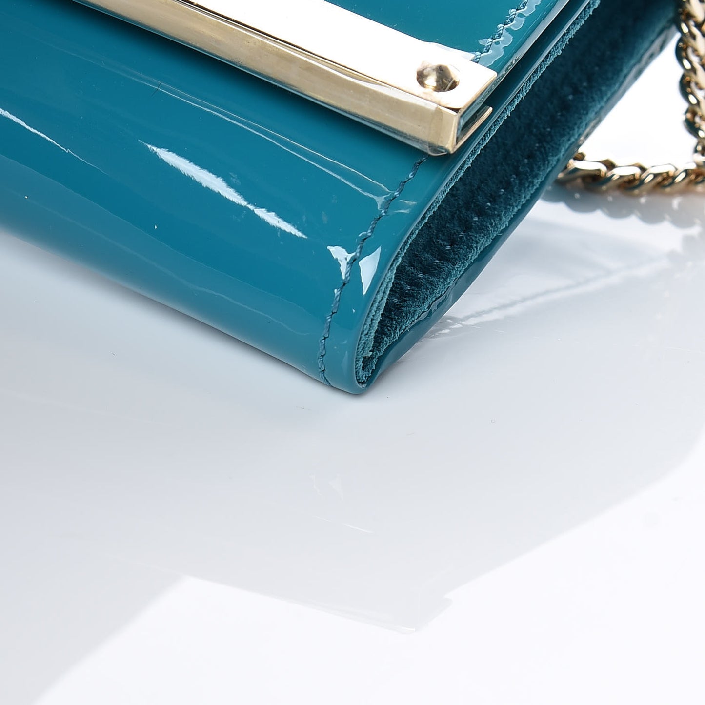Patent Milla Wallet on Chain Turquoise