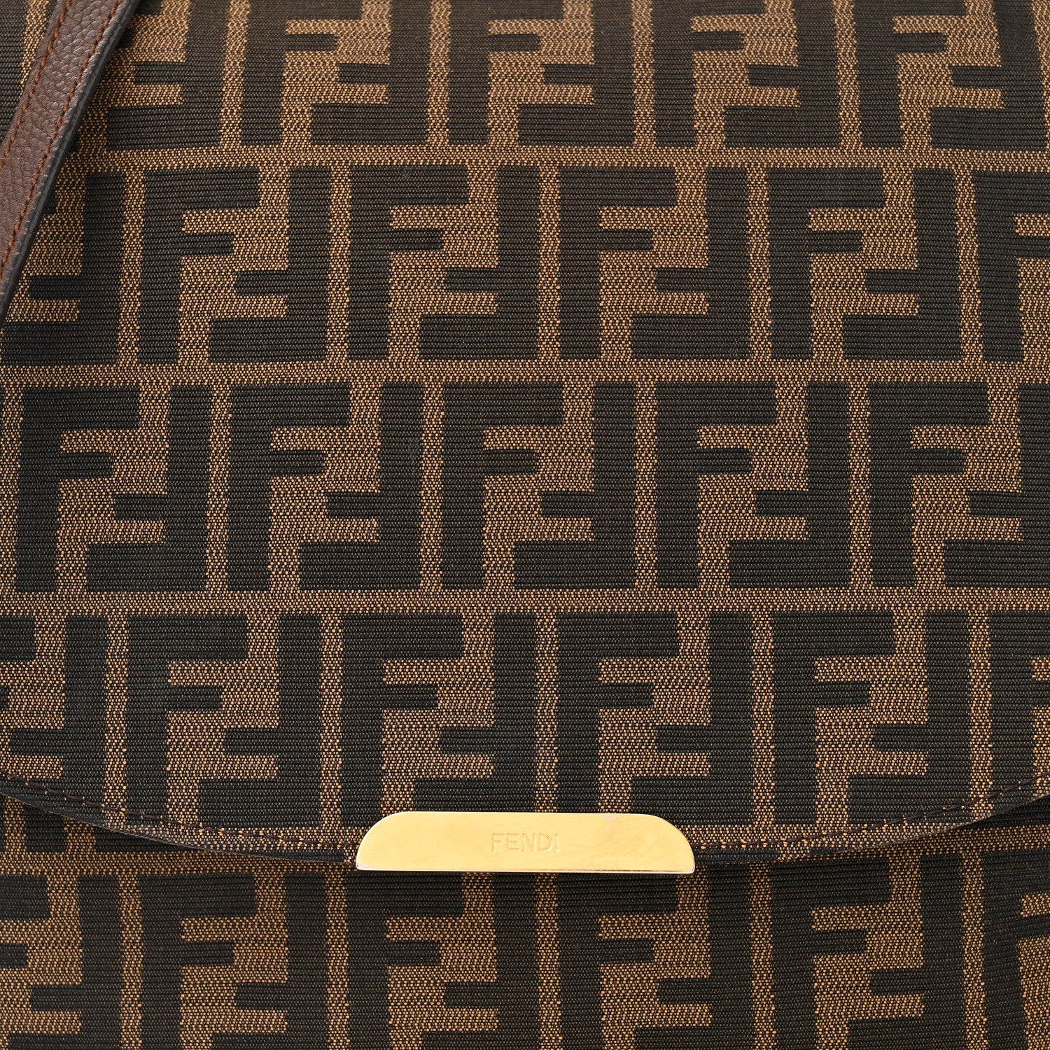 Fendi Zucca Vitello Artic Messenger Bag Tobacco Castagna 8 of 10