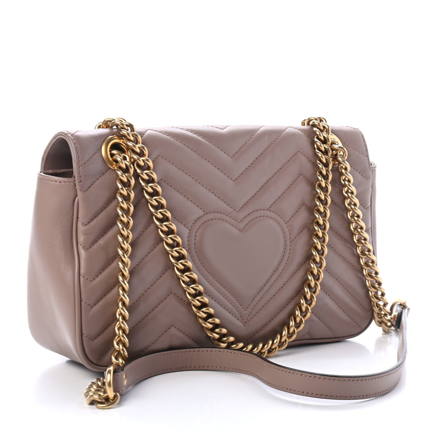 Calfskin Matelasse Small GG Marmont Shoulder Bag Porcelain Rose