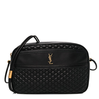 Saint Laurent Lambskin Quilted Victoire Camera Bag Black 1 of 9