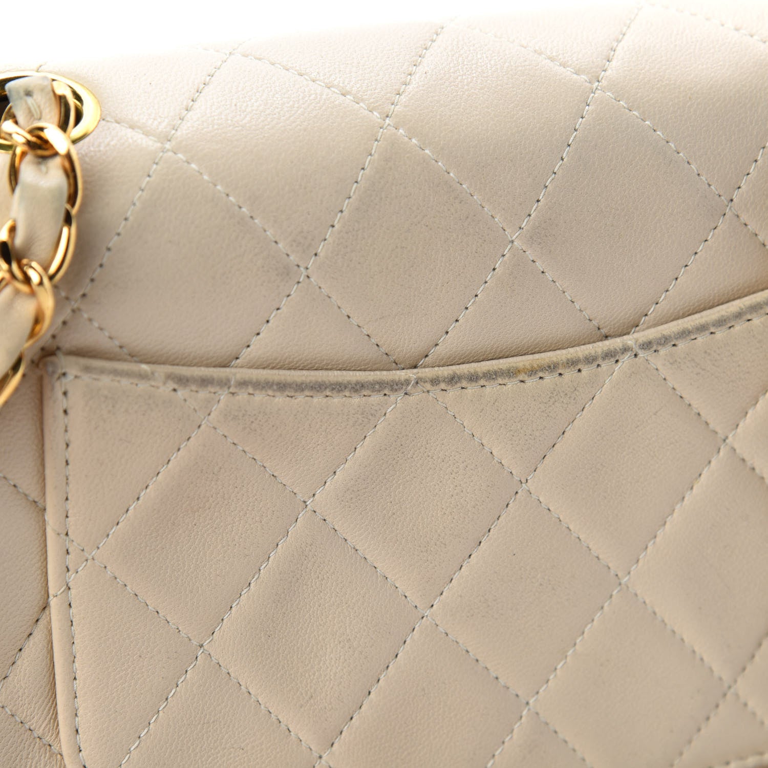 Chanel Lambskin Quilted Mini Square Flap Beige 11 of 15