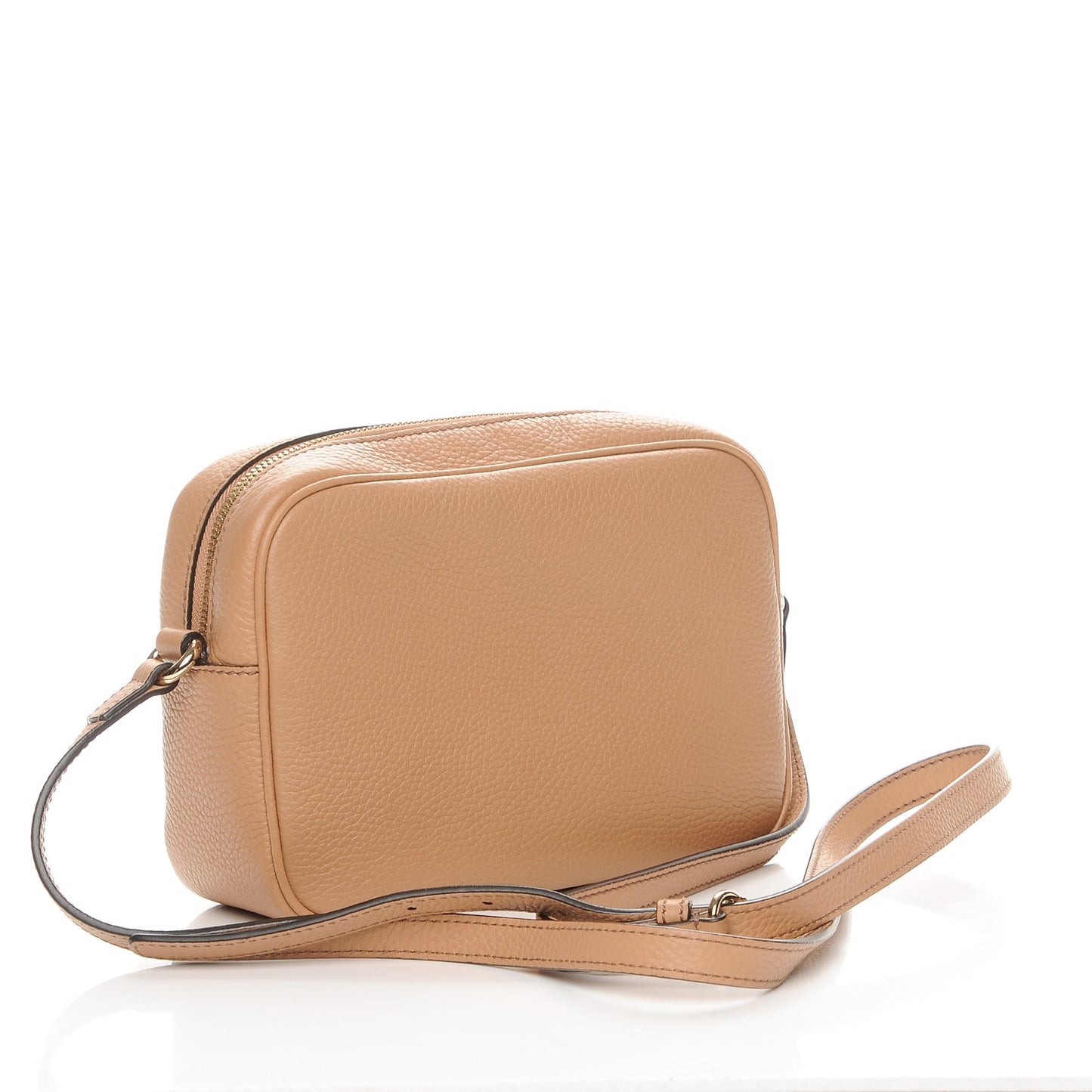 Pebbled Calfskin Small Soho Disco Bag Rose Beige
