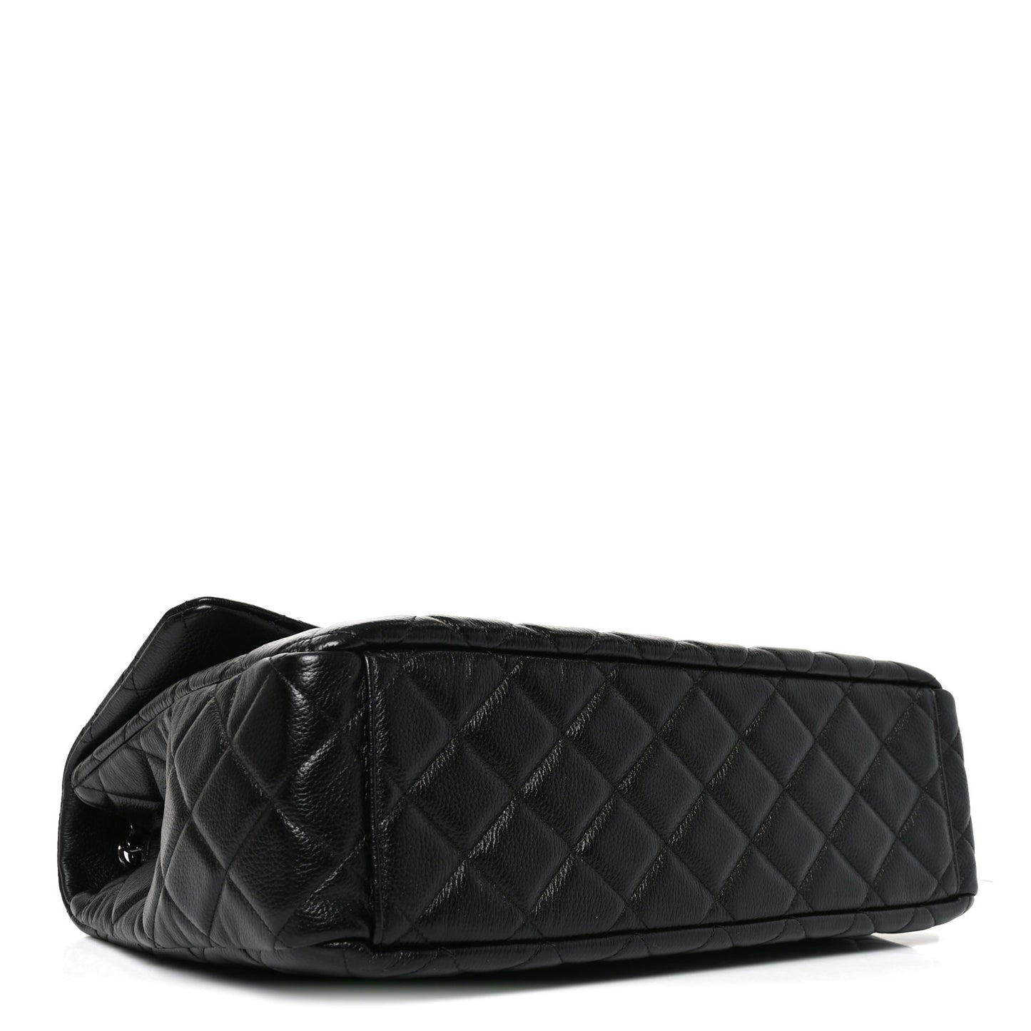 Caviar Quilted Small XXL Travel Flap Bag Black