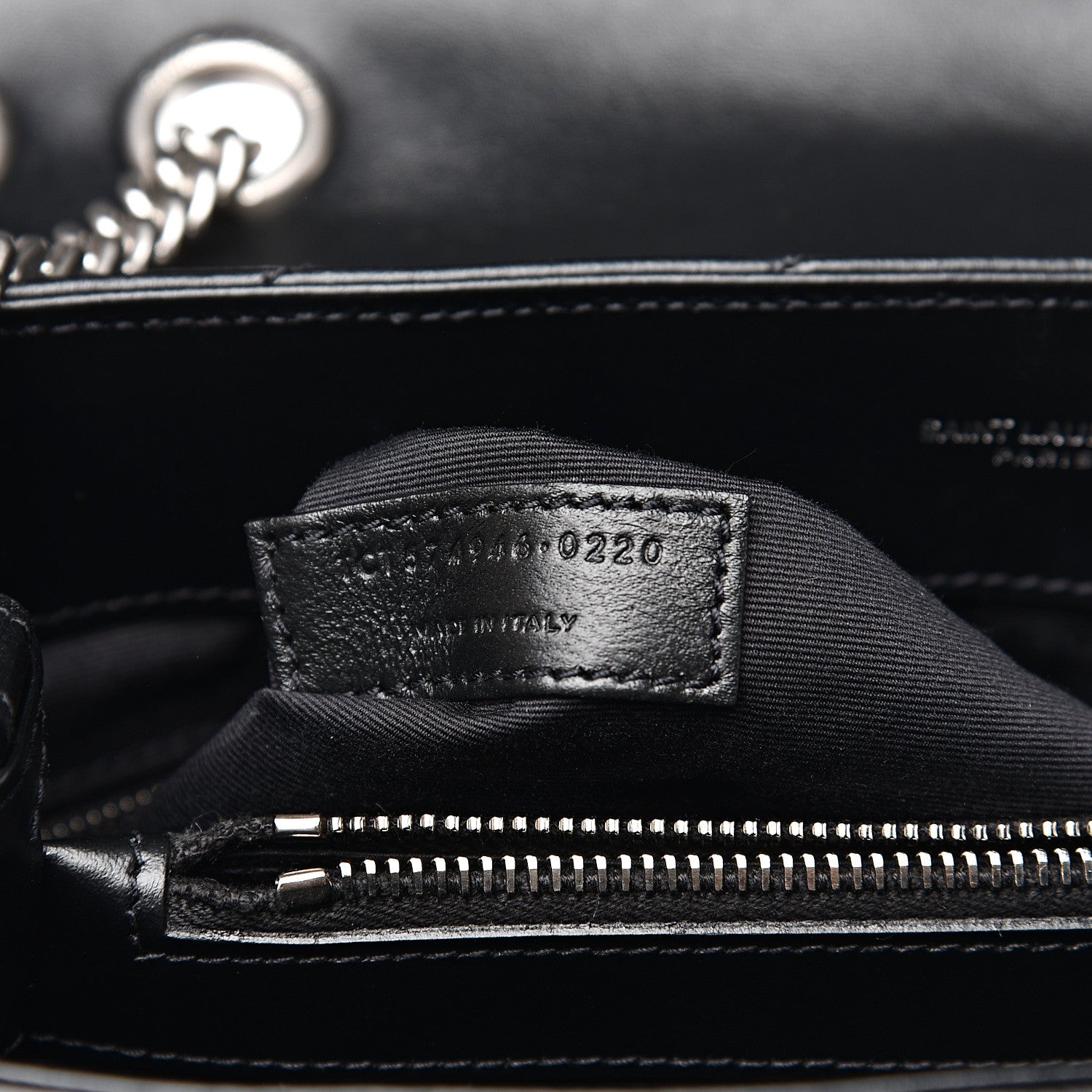 Saint Laurent Calfskin Y Quilted Monogram Medium Loulou Chain Satchel Black 6 of 11