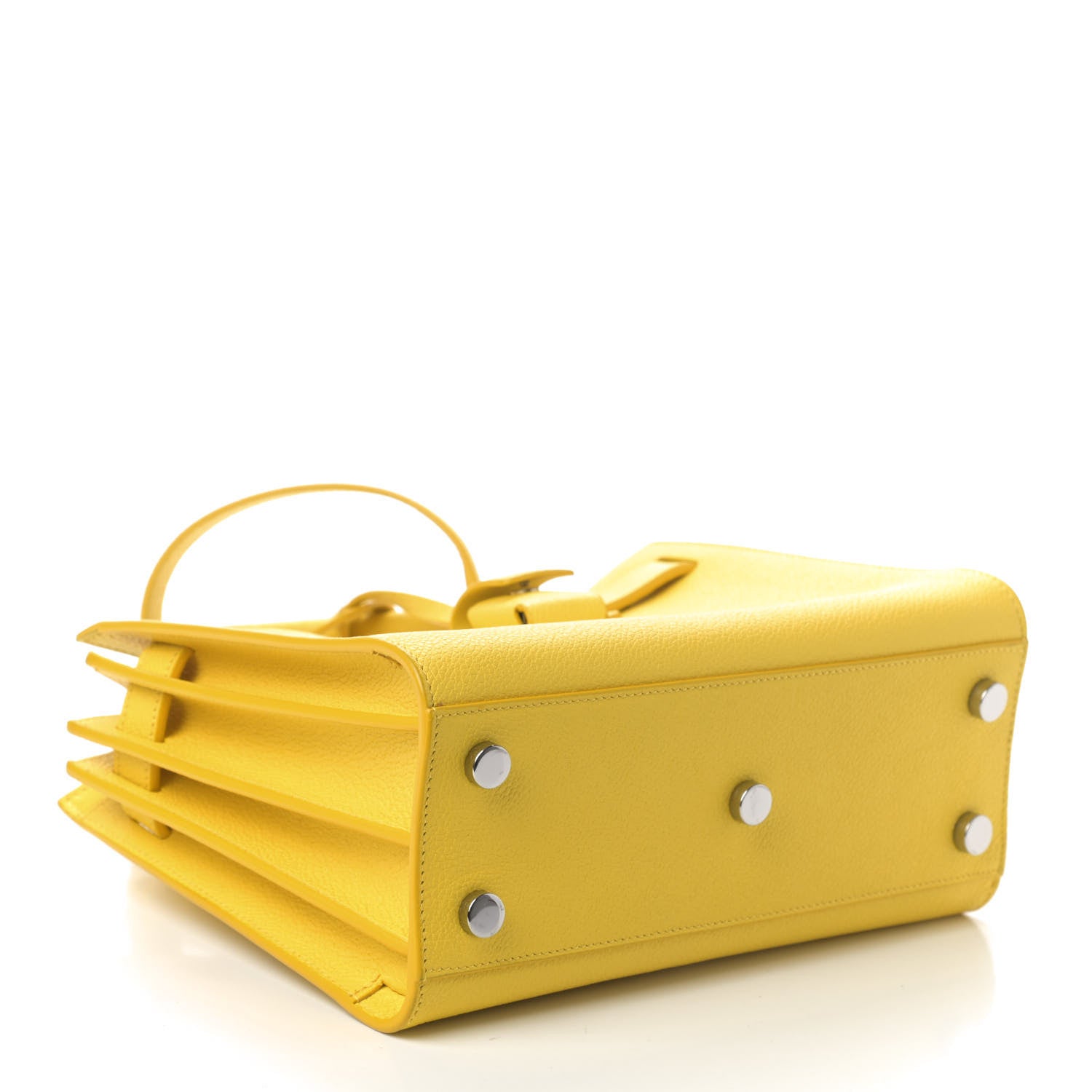 Saint Laurent Grained Calfskin Nano Sac De Jour Jaune 3 of 4