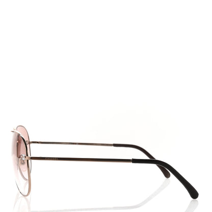 Chanel Metal Aviator CC Sunglasses 4189-T-Q Pink 3 of 6