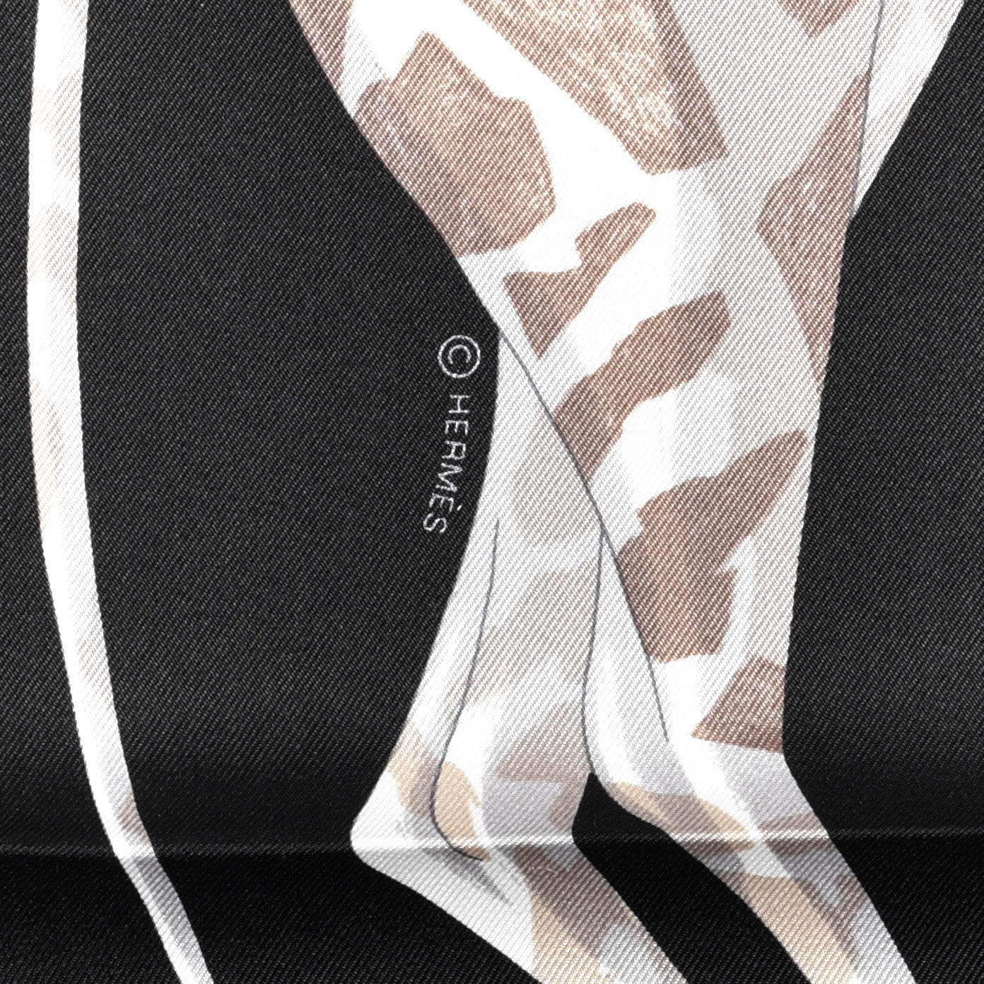 Silk Story Scarf 90 Marron Black Jaune Multicolor