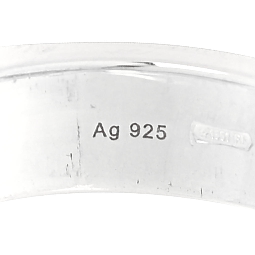 Gucci Sterling Silver Enamel Bosco Ring 52 6 5 of 8