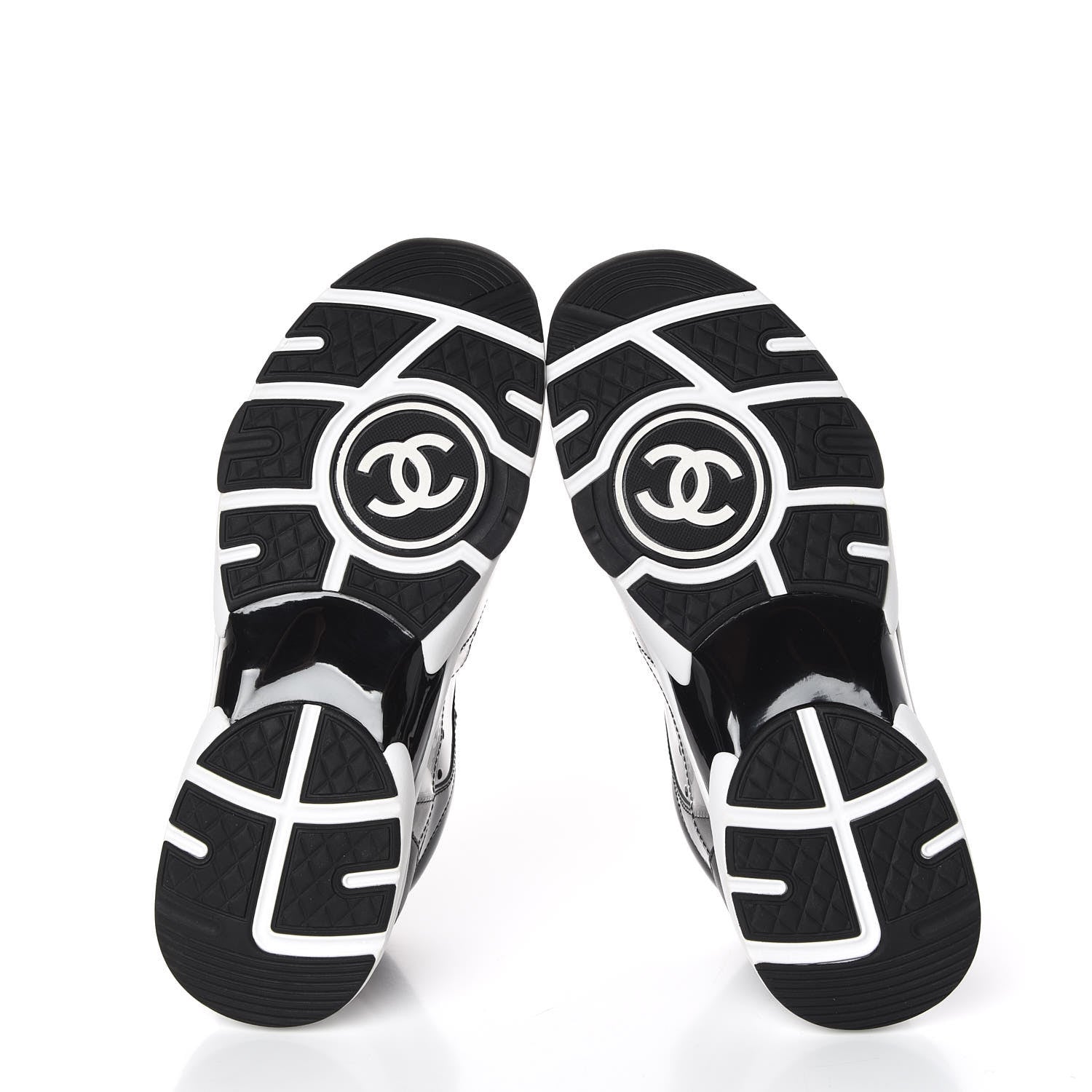Chanel Patent PVC Womens CC Sneakers 40 Transparent Black 5 of 9