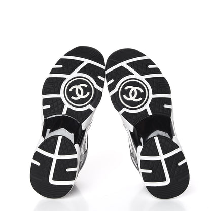 Chanel Patent PVC Womens CC Sneakers 40 Transparent Black 5 of 9