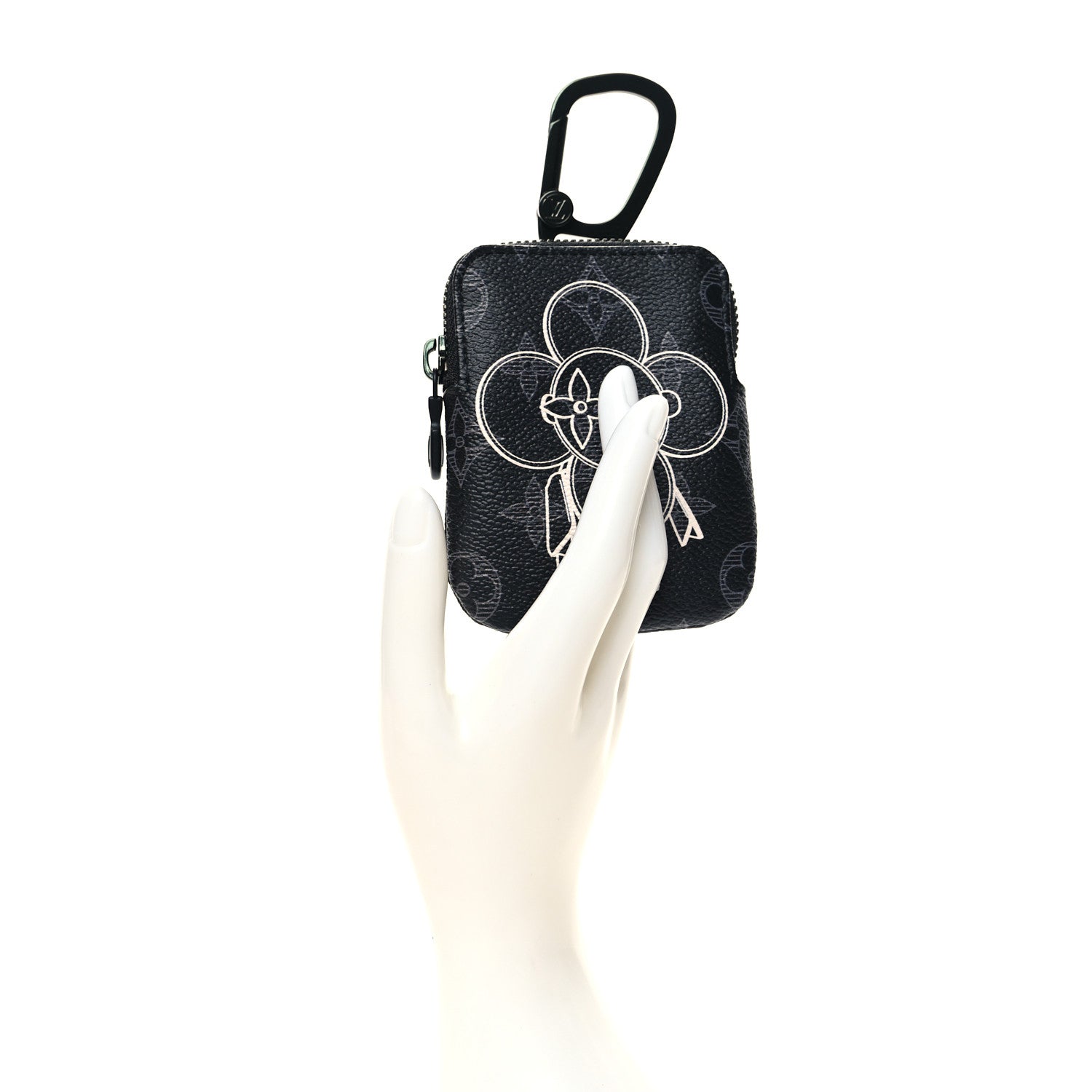 Louis Vuitton Monogram Eclipse Vivienne Zipper Key Ring 2 of 7