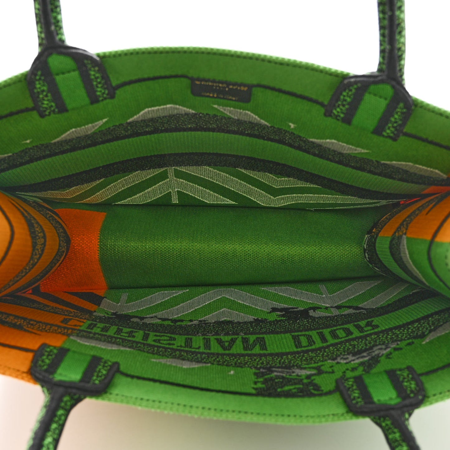 Canvas Embroidered Medium Jungle Pop Book Tote Green Multicolor