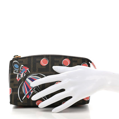 Fendi Zucca Spalmati Umbrella Print Cosmetic Pouch Tobacco 2 of 8