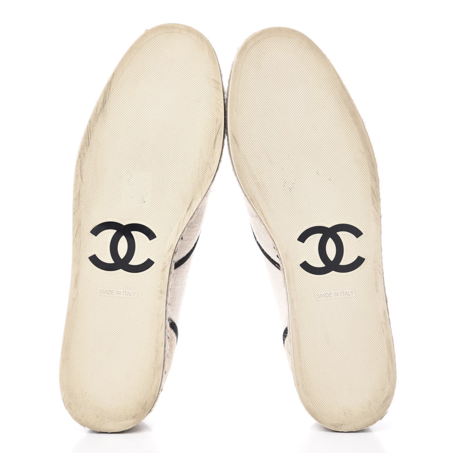 Cotton Lace Up Espadrilles 41.5 Light Beige