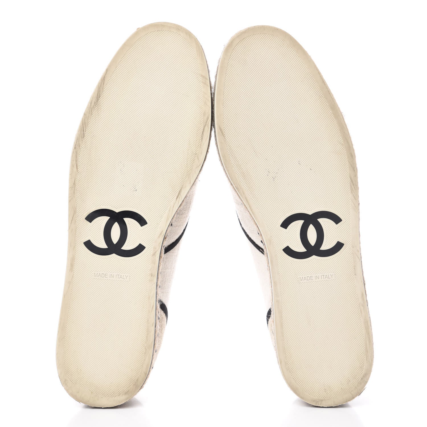Chanel Cotton Lace Up Espadrilles 41.5 Light Beige 7 of 15