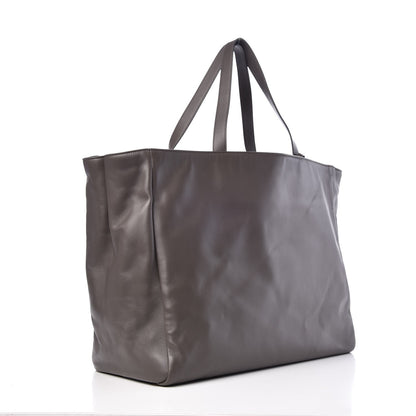 Saint Laurent Calfskin Suede Reversible East West Shopper Tote Dark Grey 5 of 13