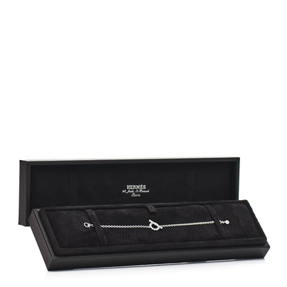 Hermes 18K White Gold Diamond Finesse Bracelet XS 4 of 4