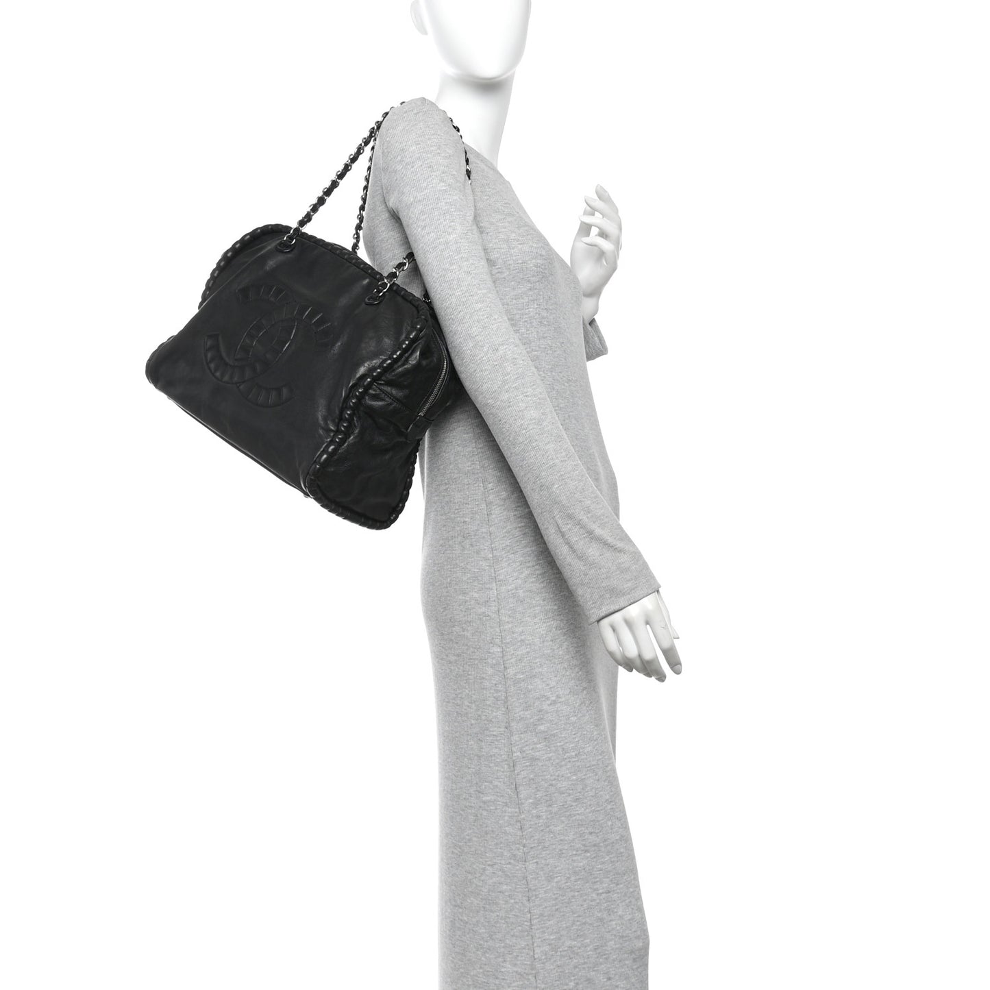 Calfskin On the Bund Tote Black