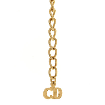 Christian Dior Metal Cursive Logo Necklace Gold 6 of 6