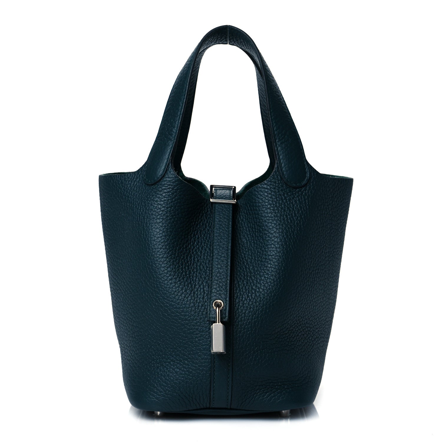 Hermes Taurillon Clemence Picotin Lock 18 PM Vert Cypress 1 of 11