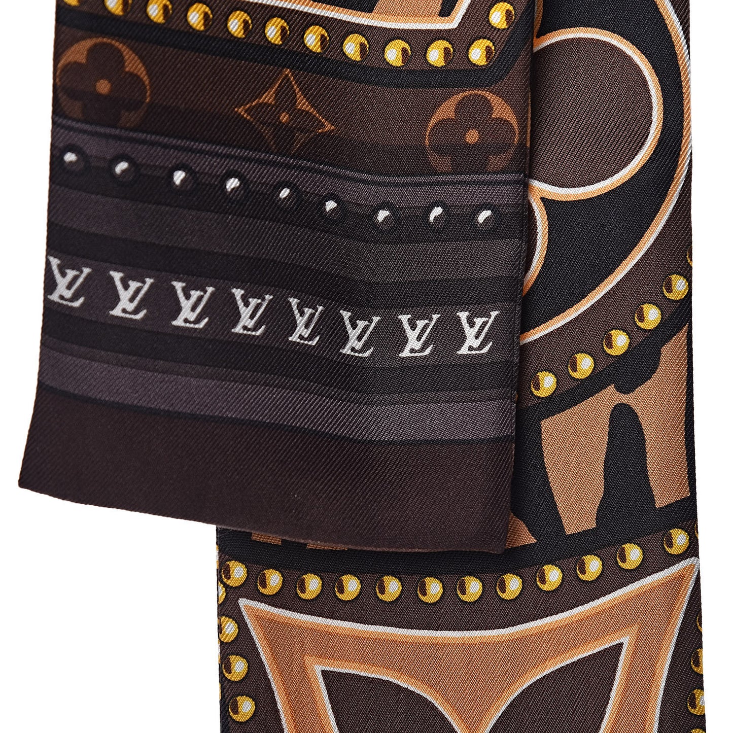 Silk Monogram LV World Bandeau Brown
