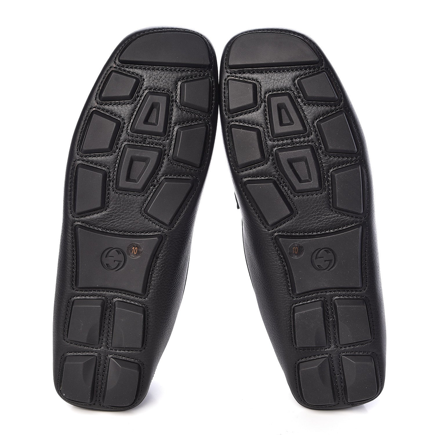 Gucci Hebron Calfskin Mens Horsebit Loafers 10 Black 8 of 9