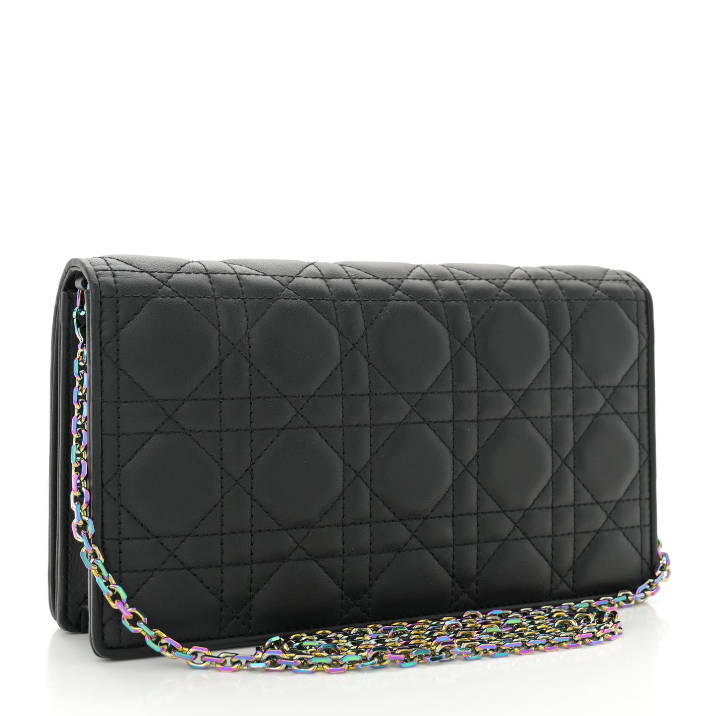 Lambskin Cannage Lady Dior Pouch Black